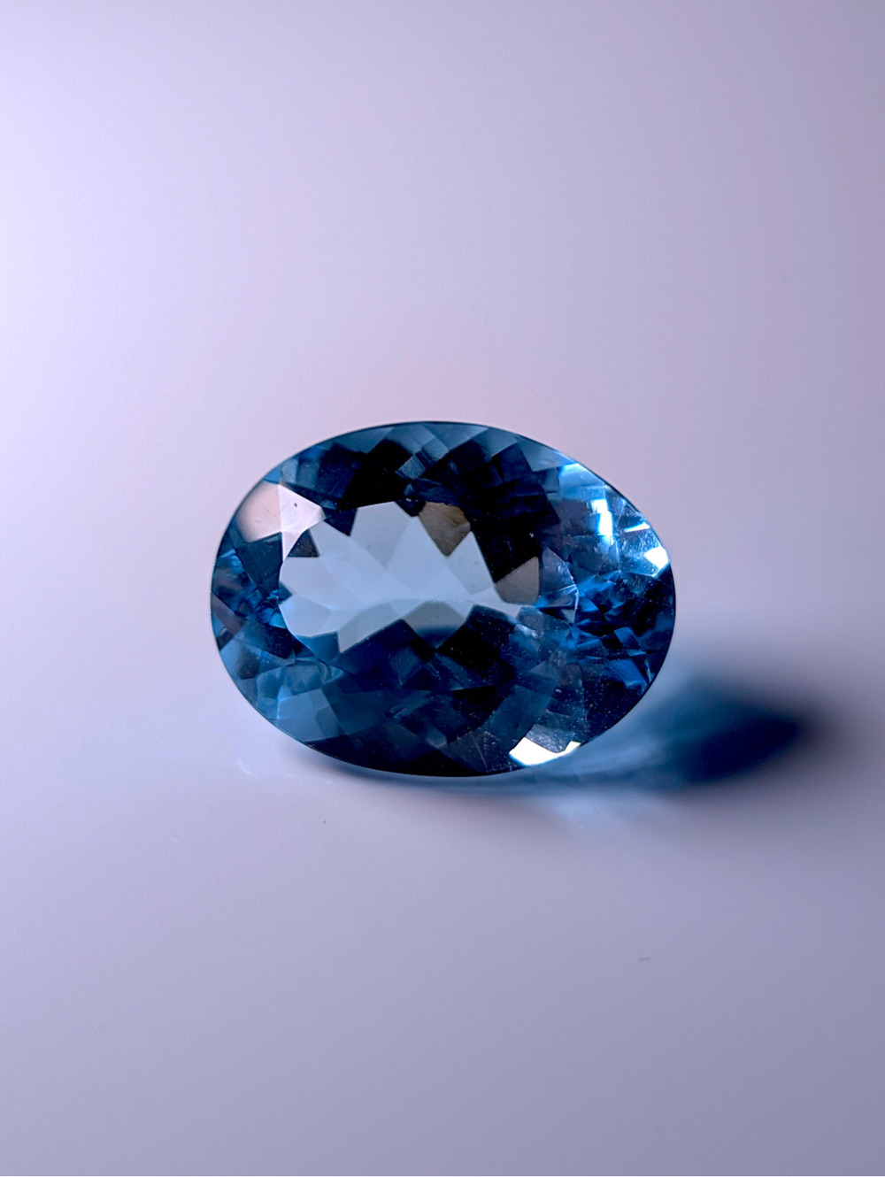 Large Genuine Blue Topaz Oval Cut 32.35 Carat 23mm x 17.35mm Loose Gemstone